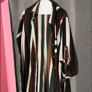 Multicolor button up dress